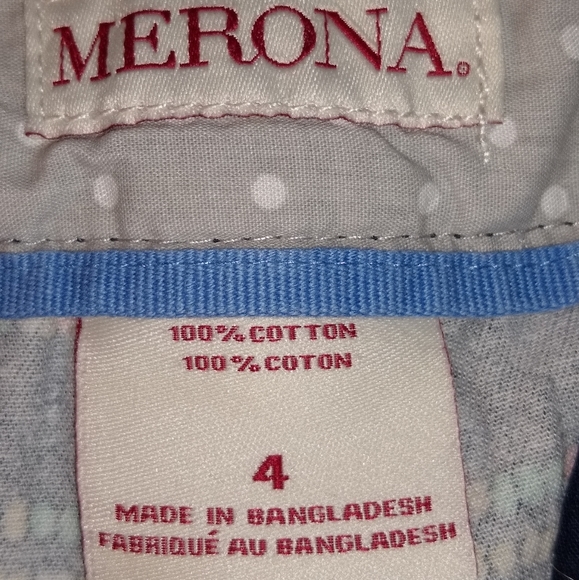 Merona Navy Blue Multi Color  Geometric Print Size 4 Womens Casual Cotton Shorts - Picture 7 of 8